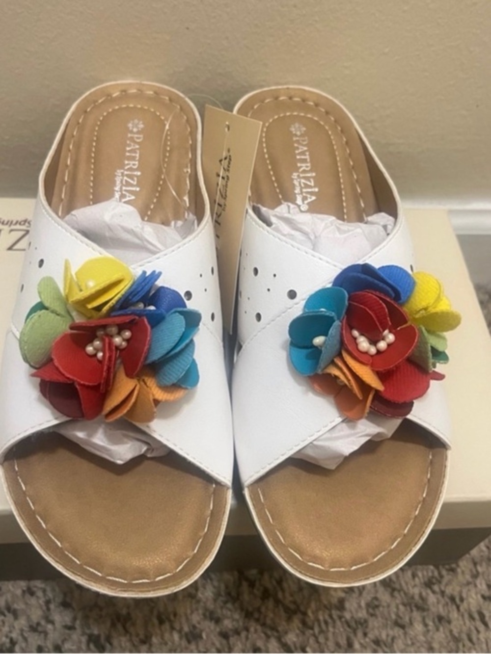 Patrizia by Spring Step Flowerchild
Leather Wedge Sandals - Size 7 NIB